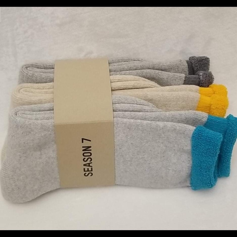 Yeezy Season 7 Socks - 1 Pack of 3 Socks - Size Large/XL